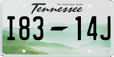 TN license plate I8314J