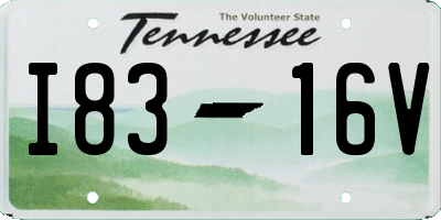 TN license plate I8316V