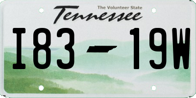 TN license plate I8319W