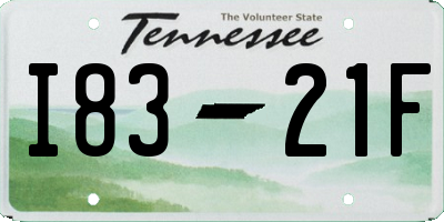TN license plate I8321F