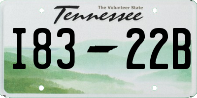 TN license plate I8322B