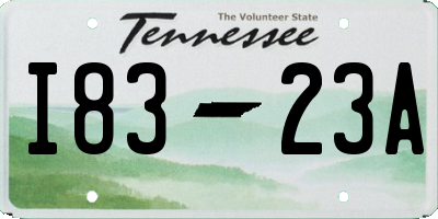 TN license plate I8323A