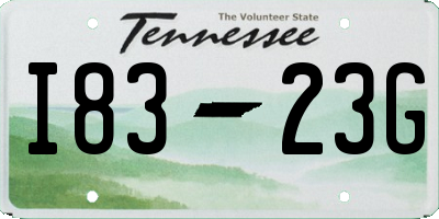 TN license plate I8323G