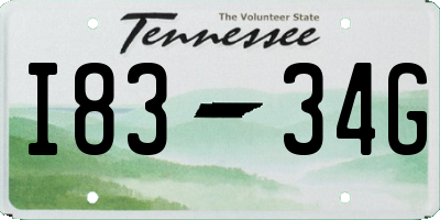 TN license plate I8334G