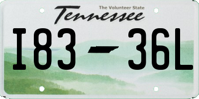 TN license plate I8336L