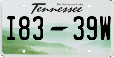 TN license plate I8339W