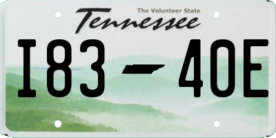TN license plate I8340E