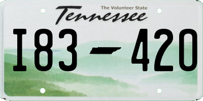 TN license plate I8342O