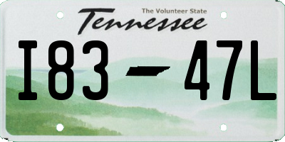 TN license plate I8347L