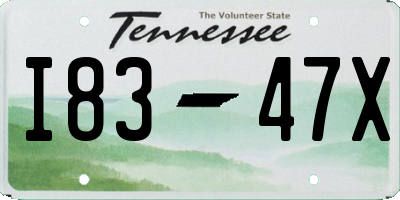 TN license plate I8347X