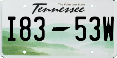 TN license plate I8353W