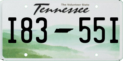 TN license plate I8355I