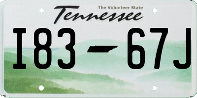 TN license plate I8367J