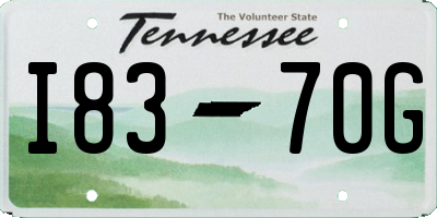 TN license plate I8370G