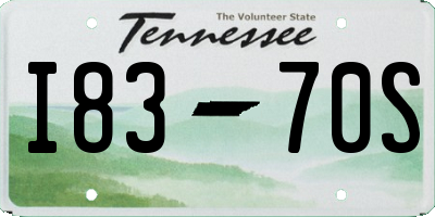 TN license plate I8370S