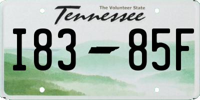 TN license plate I8385F