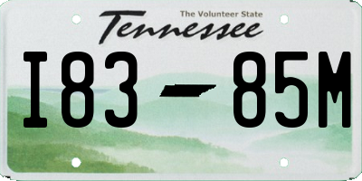 TN license plate I8385M