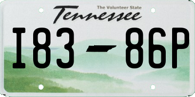 TN license plate I8386P