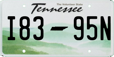 TN license plate I8395N