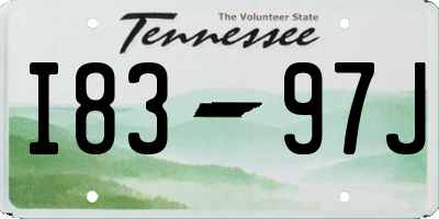 TN license plate I8397J