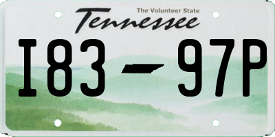 TN license plate I8397P