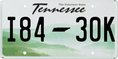 TN license plate I8430K