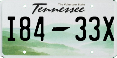TN license plate I8433X