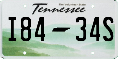 TN license plate I8434S