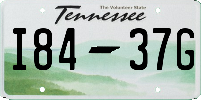 TN license plate I8437G