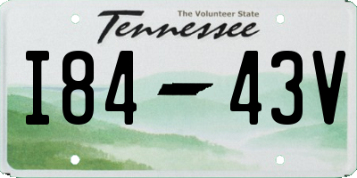 TN license plate I8443V
