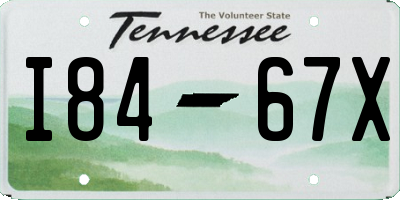 TN license plate I8467X