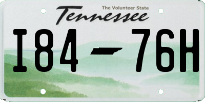 TN license plate I8476H