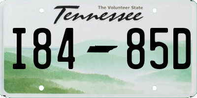 TN license plate I8485D