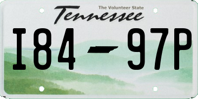 TN license plate I8497P