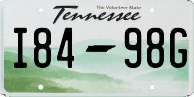 TN license plate I8498G