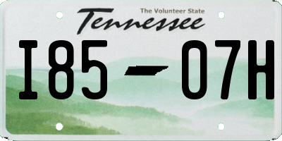 TN license plate I8507H