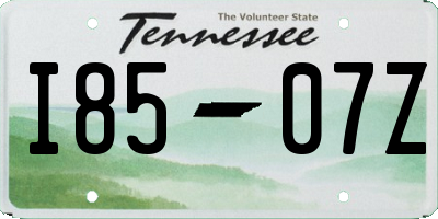 TN license plate I8507Z