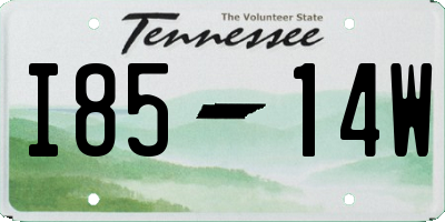 TN license plate I8514W
