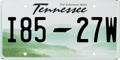TN license plate I8527W