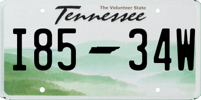 TN license plate I8534W