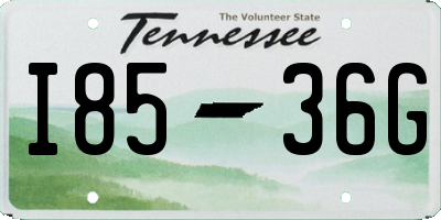 TN license plate I8536G