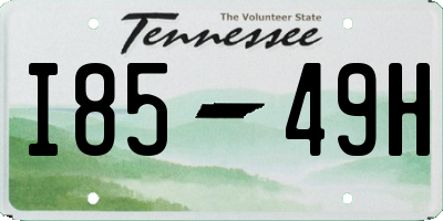 TN license plate I8549H