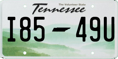 TN license plate I8549U