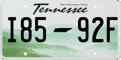 TN license plate I8592F