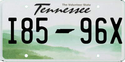 TN license plate I8596X