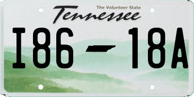 TN license plate I8618A