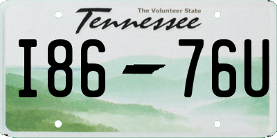 TN license plate I8676U