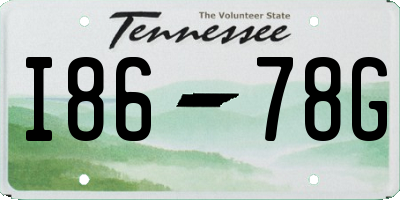 TN license plate I8678G