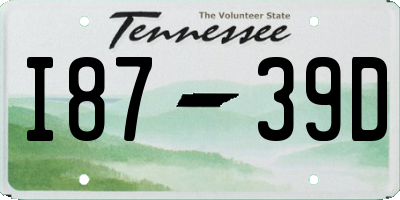 TN license plate I8739D