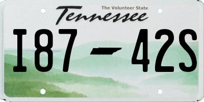 TN license plate I8742S